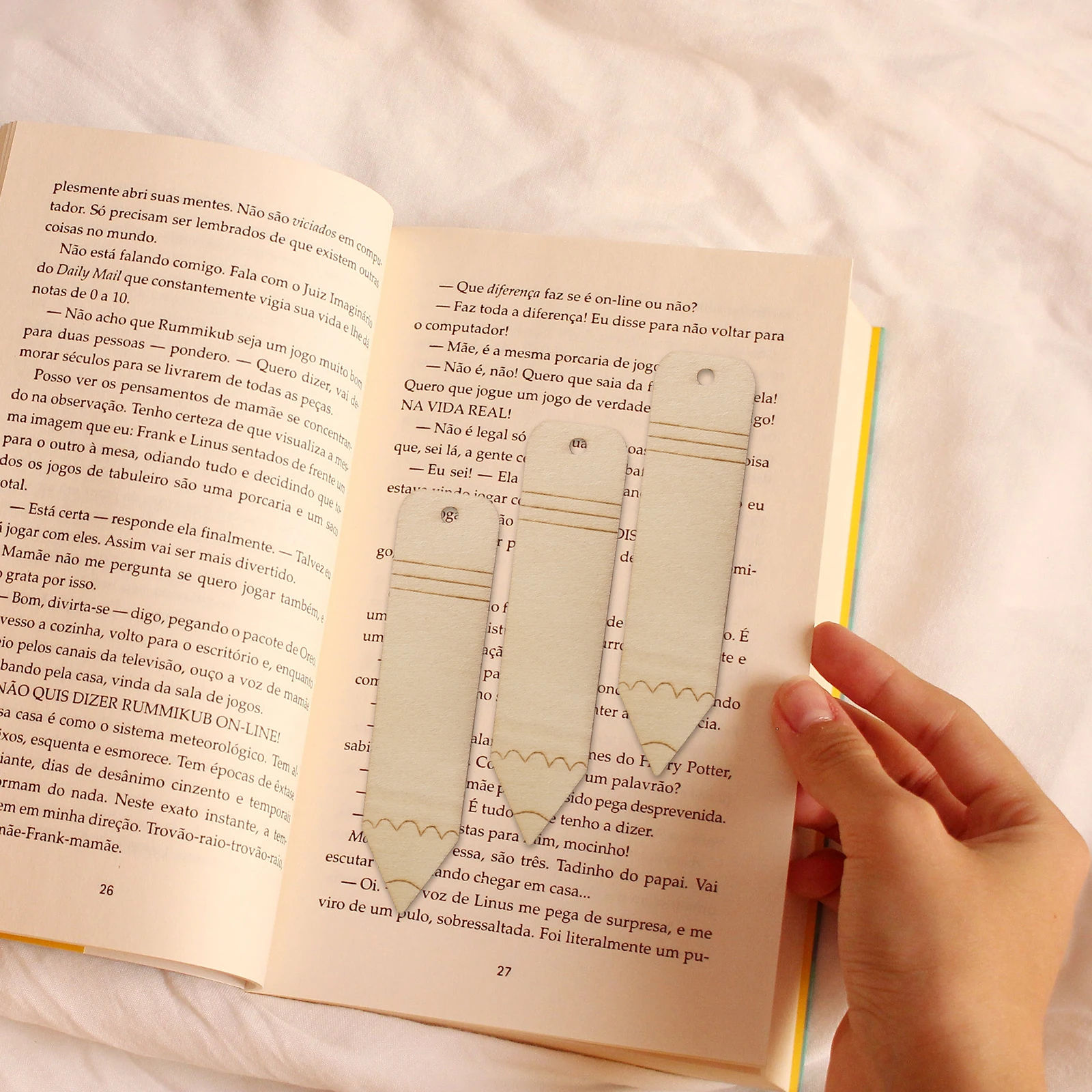 20pcs 나무 책갈피 빈 공예 Diy 선물 태그 장식을위한 미완성 나무 컷 아웃 독서 마커 작은 Diy 공예