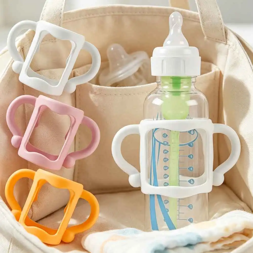 vvocci Silicone Bottle Handle For Narrow Baby Bottles, Easy Grip Handle, Can Accommodate Most Bottles - BPA-free Soft Silicone