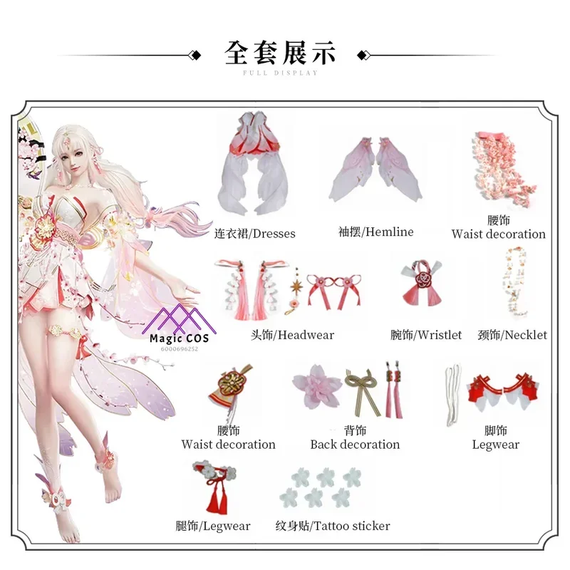 RT01 Naraka: Bladepoint Kurumi Hu Tao Косплей Костюм Китайский Стиль Hanfu Розовое Платье Традиционный Сексуальный Фестивальный Наряд Парик Fu & Gf1