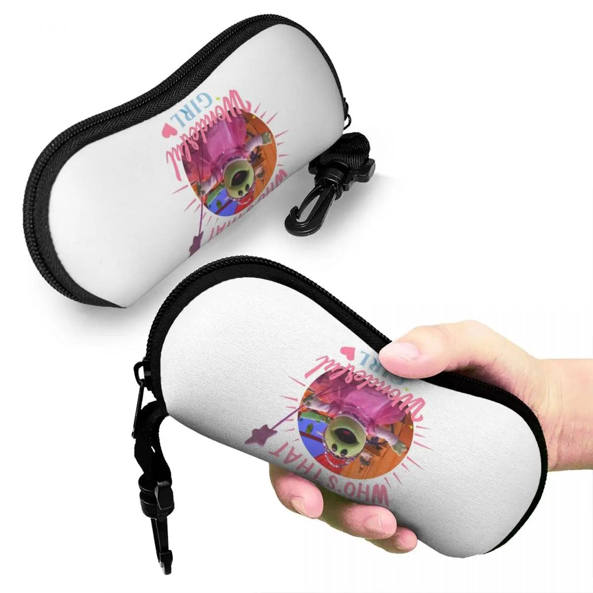 

Nanalan Who's That Wonderful Girl Shell Glasses Case Protector Sunglasses Box Women Men Soft Eyeglasses Bag Pouch