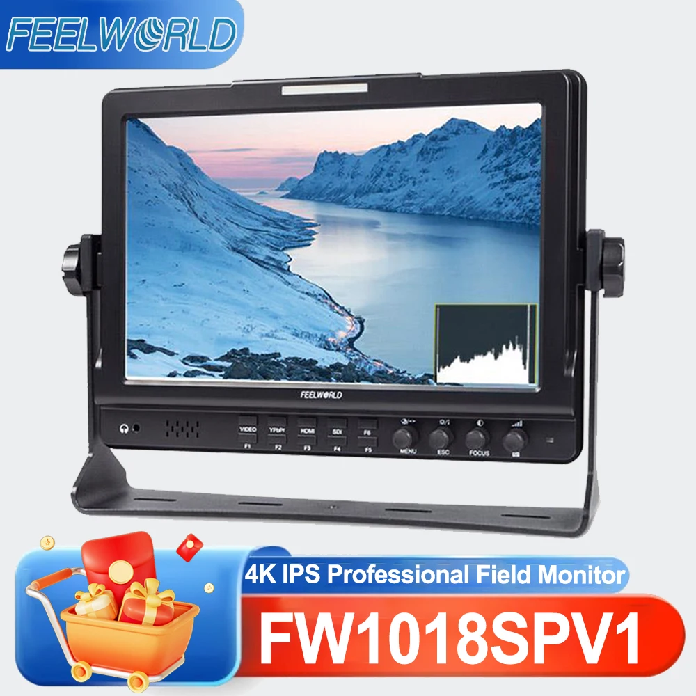 

FEELWORLD FW1018SPV1 10.1 Inch Full HD Field Monitor 1920x1200 IPS Camera Monitor with 3D-LUT,Waveform,Histogram,False Colors