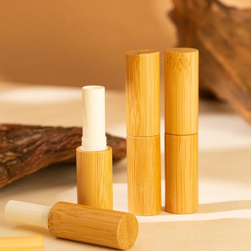 10/30pcs Bamboo Lipstick Tube Lip Gloss Containe DIY Refillable Bottle Eco-friendly 2.8g 4g Lipstick Bottle Empty Tube Container