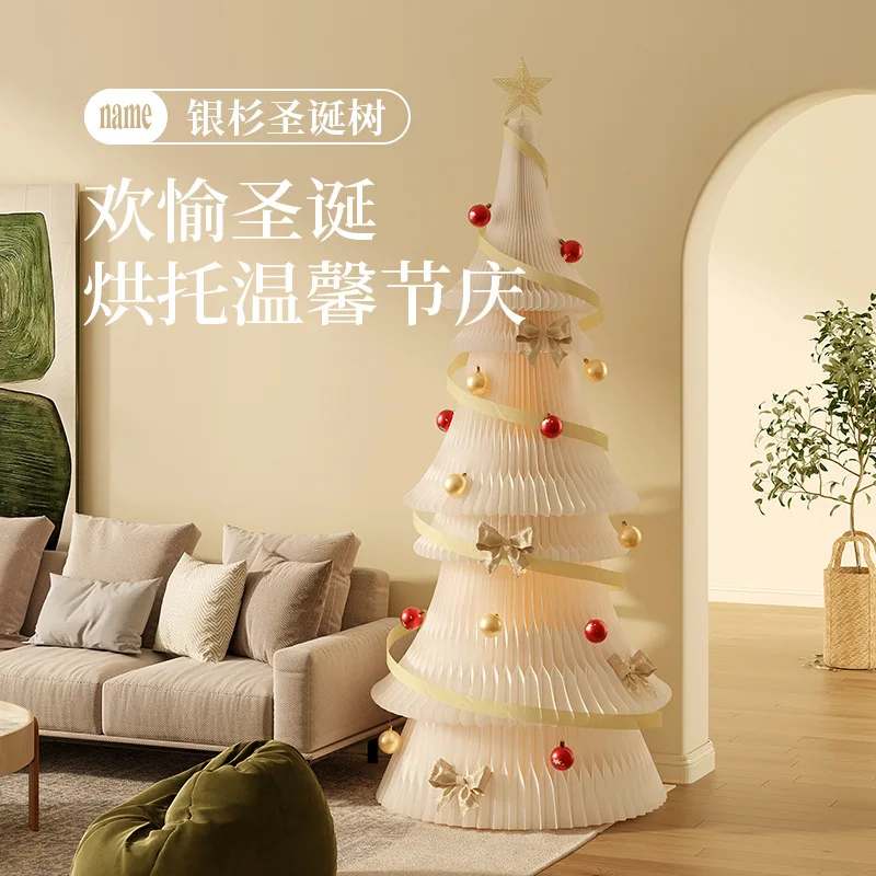 Christmas tree home furnishing creative ornaments large live broadcast window decoration hotel shopping mall  luminous ornaments