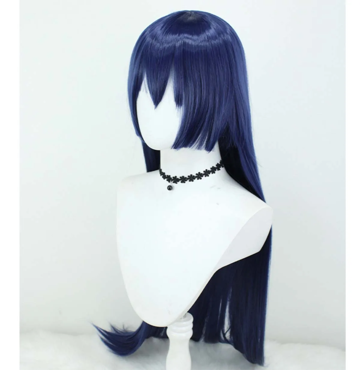 Halloween Party Women Love Live Umi Sonoda Cosplay Long Blue Black Heat Resistant Synthetic Hair Wig