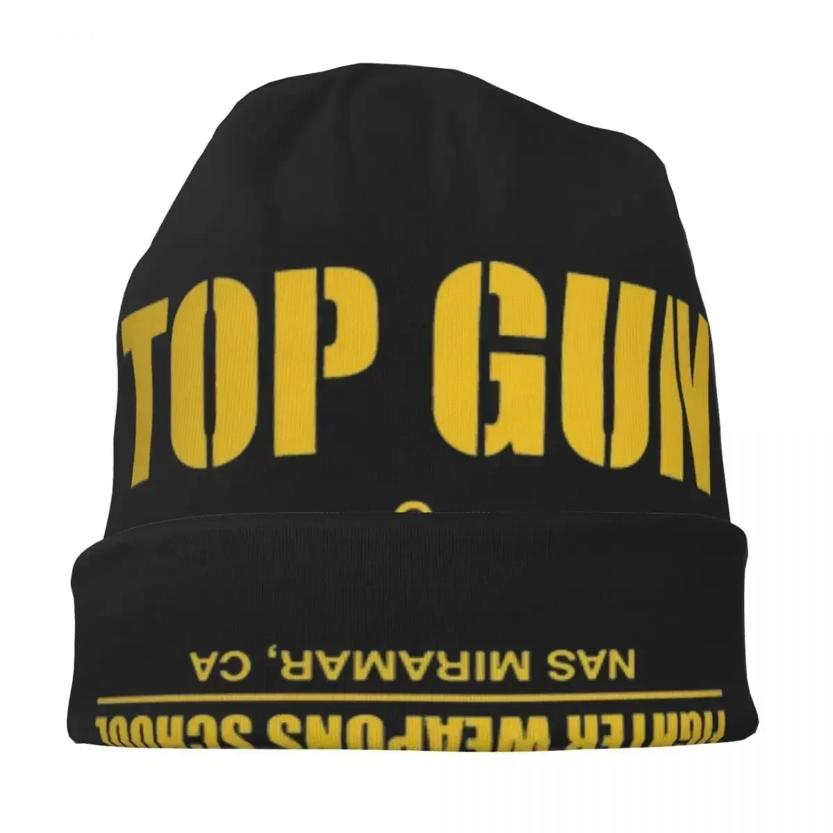 Top Gun Bonnet Hat Autumn Winter Skullies Beanies Hats Fighter Weapons School for Men Women Knit Hat Spring Dual-use Cap