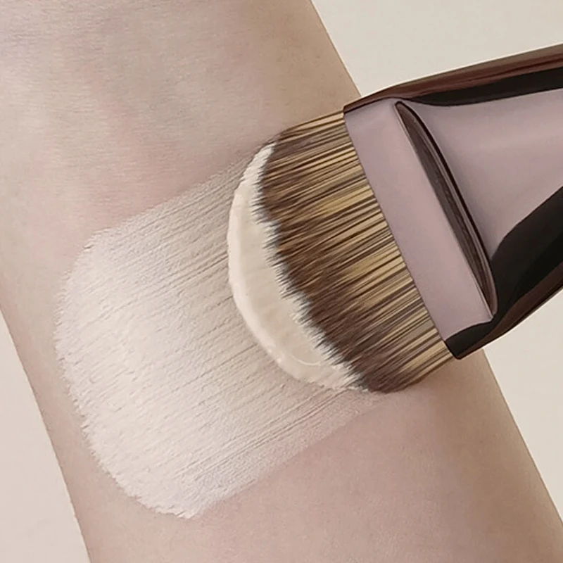 Brocha para base de lengua ancha ultrafina, pelo suave, herramienta correctora sin rayas para defectos, aplicación de maquillaje, esencial de belleza