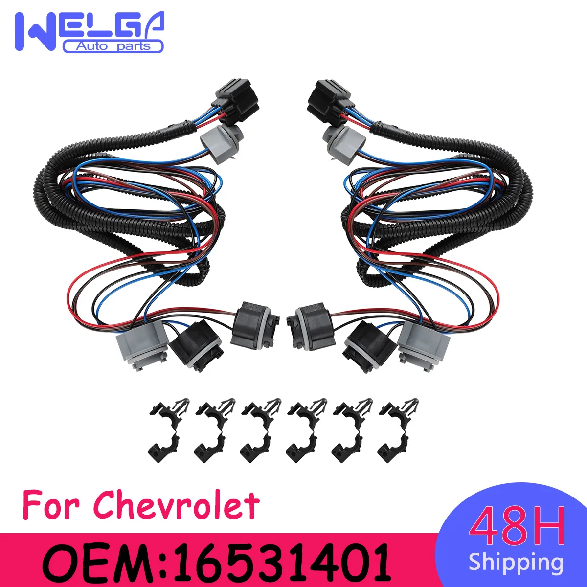 

Driver & Passenger Side Tail Lamp Wiring Harness Compatible For Chevrolet Silverado 1500/1500HD/2500HD/3500 2003–2007 16531402
