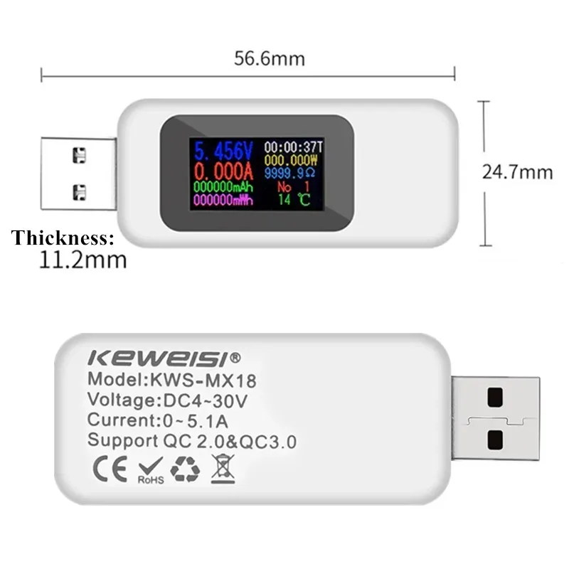 10 w 1 USB Tester woltomierz detektor prądu woltomierz ładowarka Power Bank USB ładowarka detektor