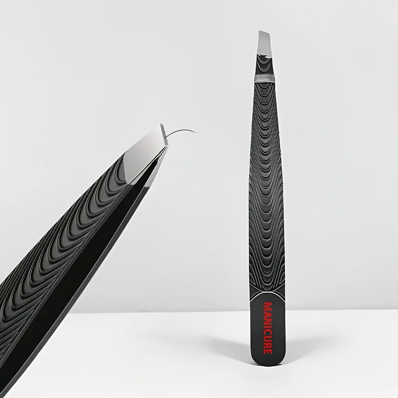 Pęseta do brody ze stali nierdzewnej, trymer, gradientowy kolor jasny beż i narzędzie do usuwania włosów do makijażu twarzy, brwi, rzęs, klips