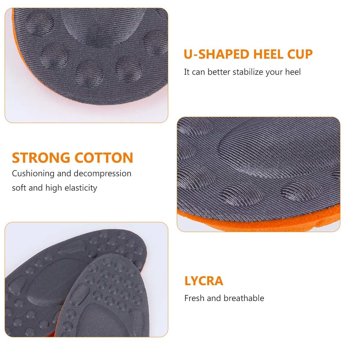 

2 Pairs High elastic Insole Men Shoe Thicken Pad thopedic Arch Support Vigorous Cotton Anti loose Breathable Sports Feet Cushion