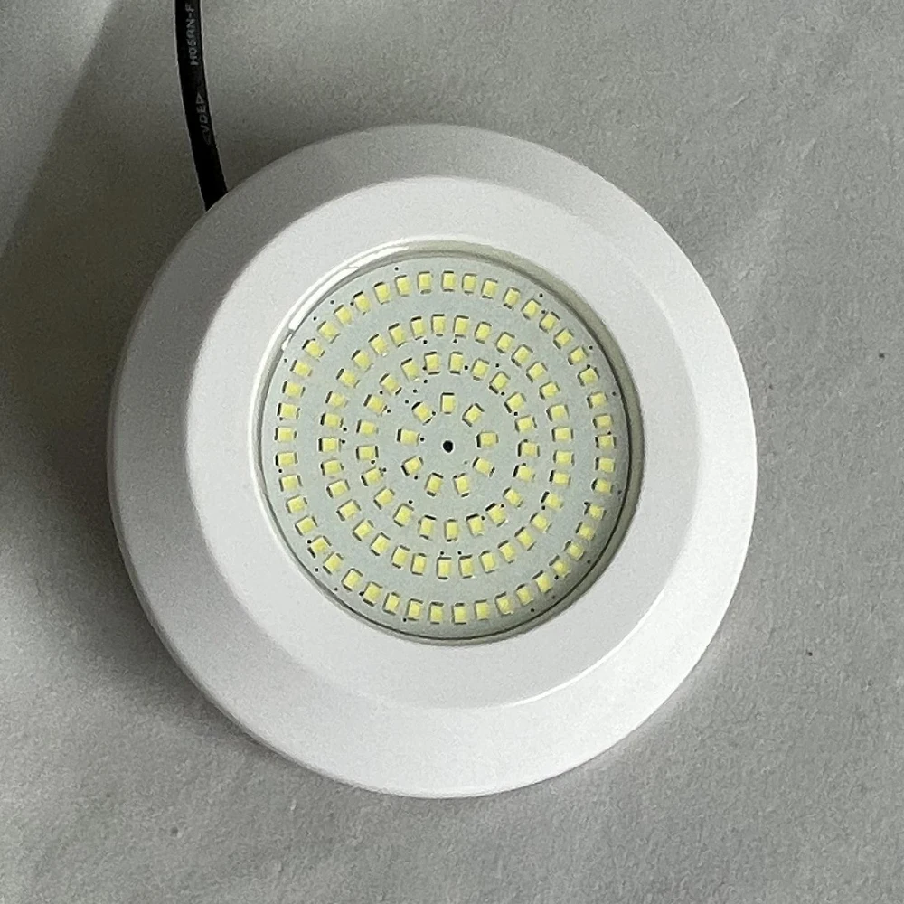 

LED Round Underwater Light Plastic IP68 12W Resin Filled Pool Spot DC12V RGB Synchronous Warm White Pure White Blue