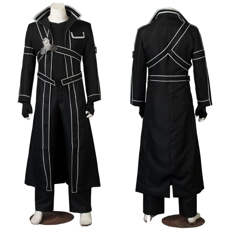 Anime Sword Art Online Cosplay Costumes Kirito Kazuto Kirigaya Jacket Halloween Costumes Robe Suit Wig Party A Uniform Colthing