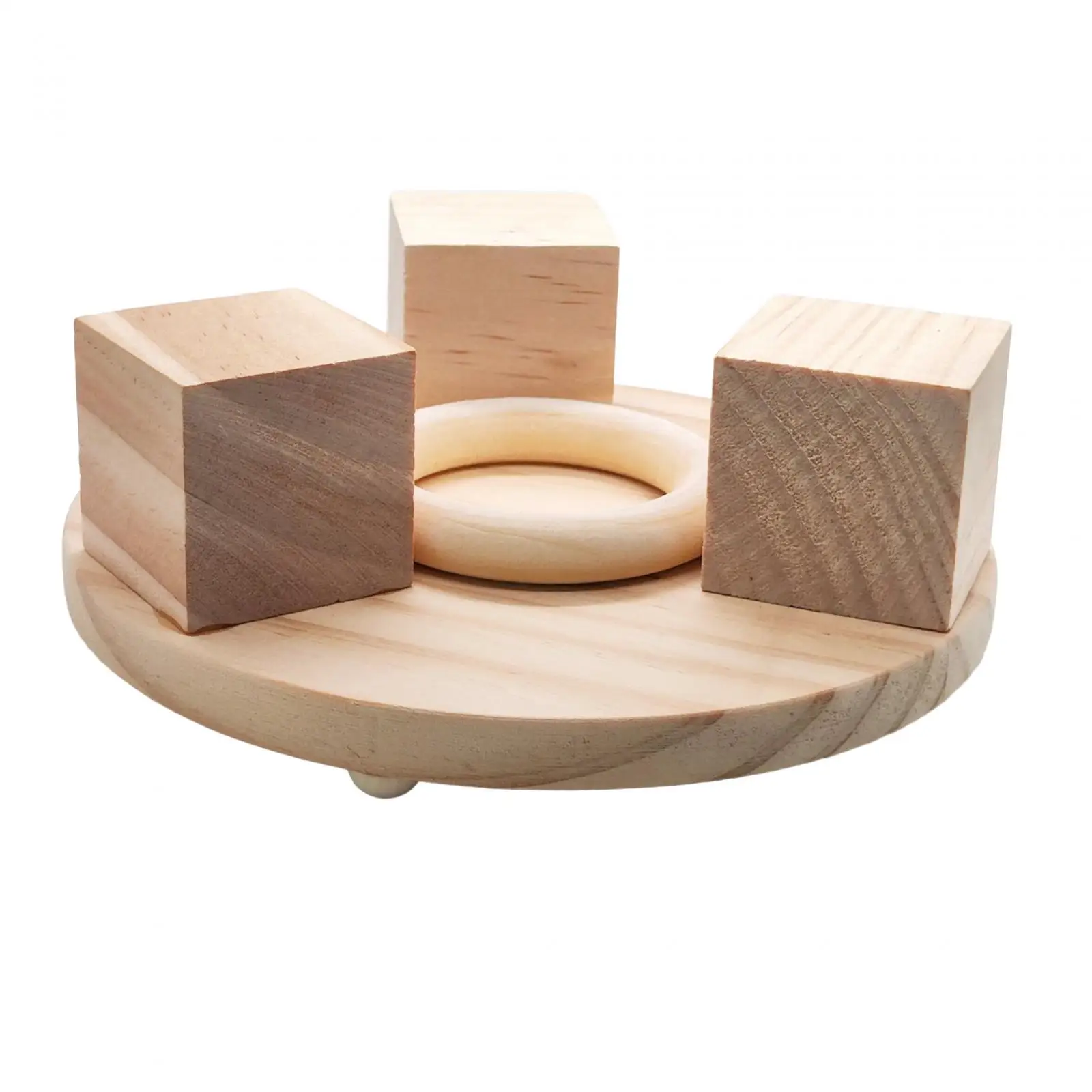 Wooden Candle Teapot Warmer Insulation Base Holder Heating Platform for Tea Maker and Tea Room Scenario