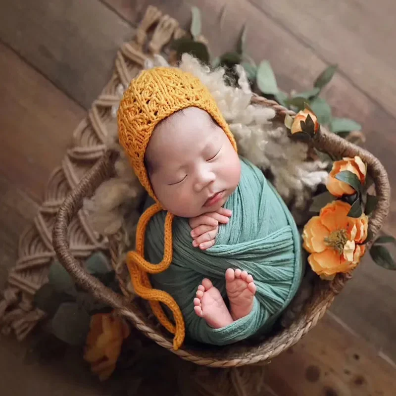 

Аксессуары для фотосъемки 2025 года, корзина ручной работы Fotografia Infantil Baby Milestone, реквизит для фотосессии новорожденных
