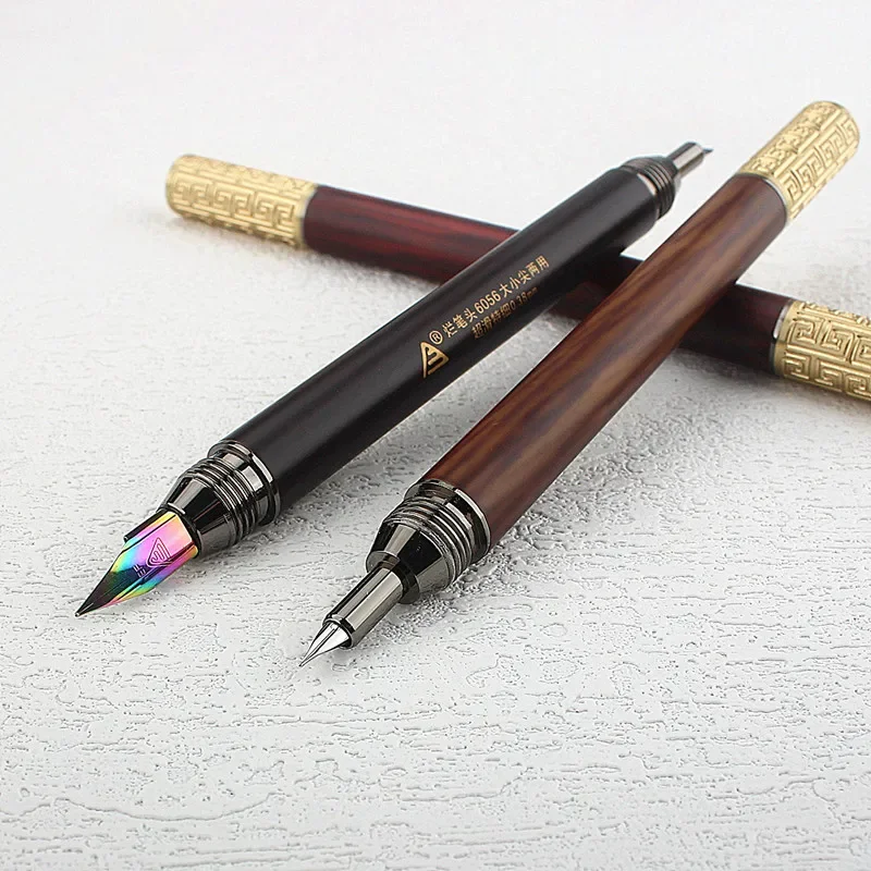 Luxury Classic Design Metal Fountain Pen Double Headed EF Nib  Ink Pen Caliber 3.4MM for Smooth Writing