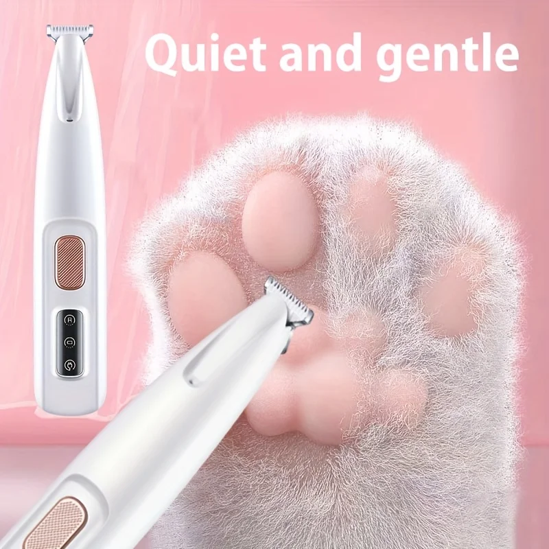 Tesoura de tosa recarregável para cães e gatos, aparador de patas com alimentação USB, máquina de cortar pelos profissional para animais de estimação, lâmina para patas de cães e gatos