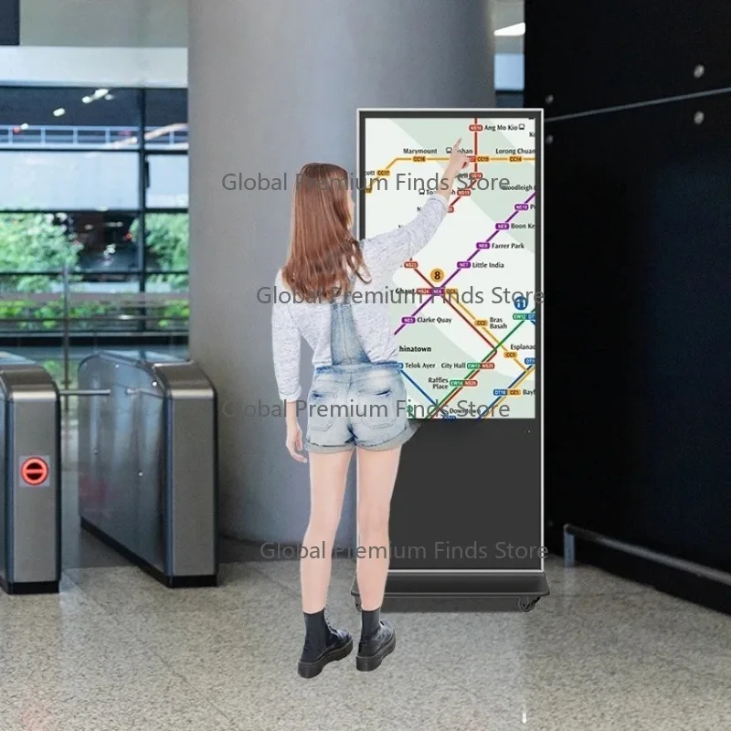 Interactive Touch Screen Digital Signage – 43/50/55 Inch Floor-Standing Smart Advertising Kiosk