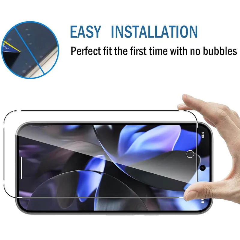 Vidrio con desbloqueo por huella digital para Pixel 9 Pro 10 8A 9A 10A 7A 8 Pro, protector de pantalla Pixel 9 Pro XL, vidrio templado para Google Pixel 9 6