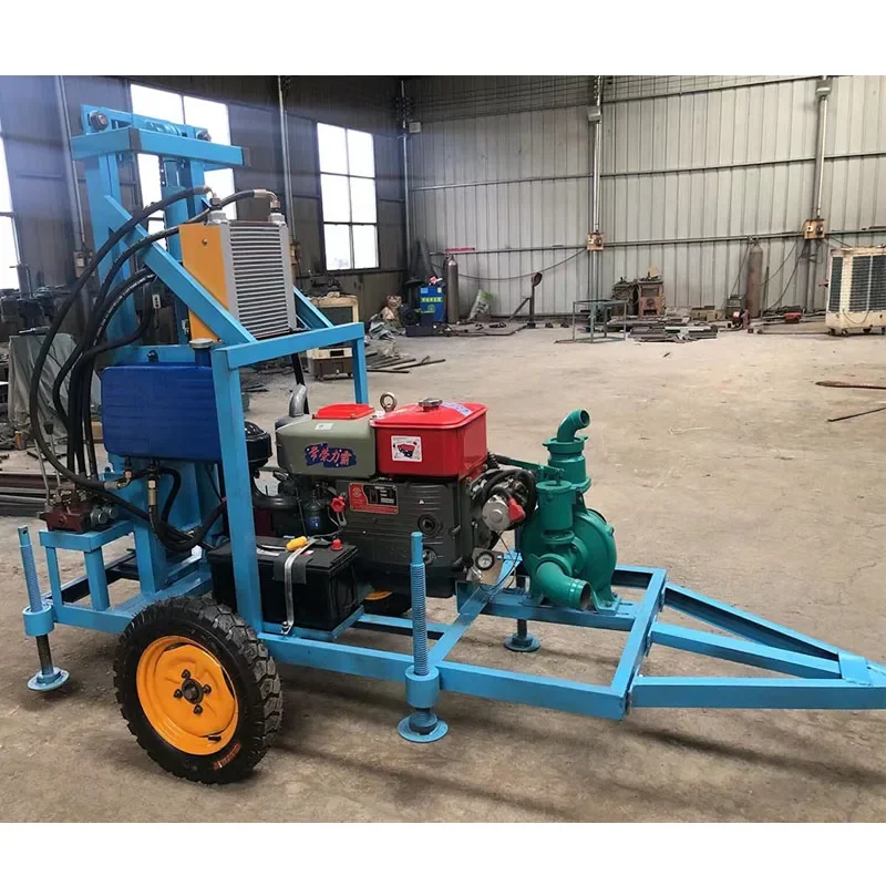 80M Geotechnical Portable Water Well Drilling Equipment Bore Hole Drilling Machine Taladro De Banco  Milling Machine for Metal