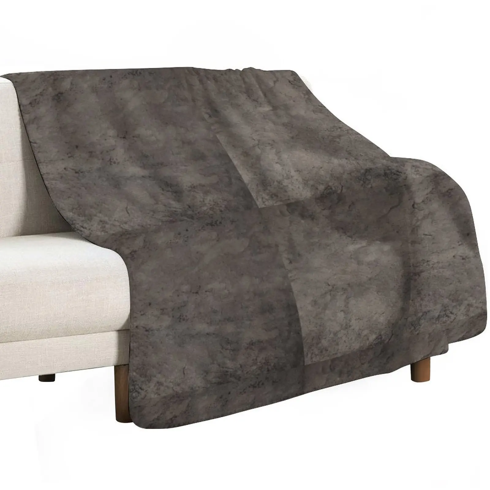 Grey Leather | Ethical Cowhide and Skin Throw Blanket Warm Flannel Blanket for Couch Chair Bedroom