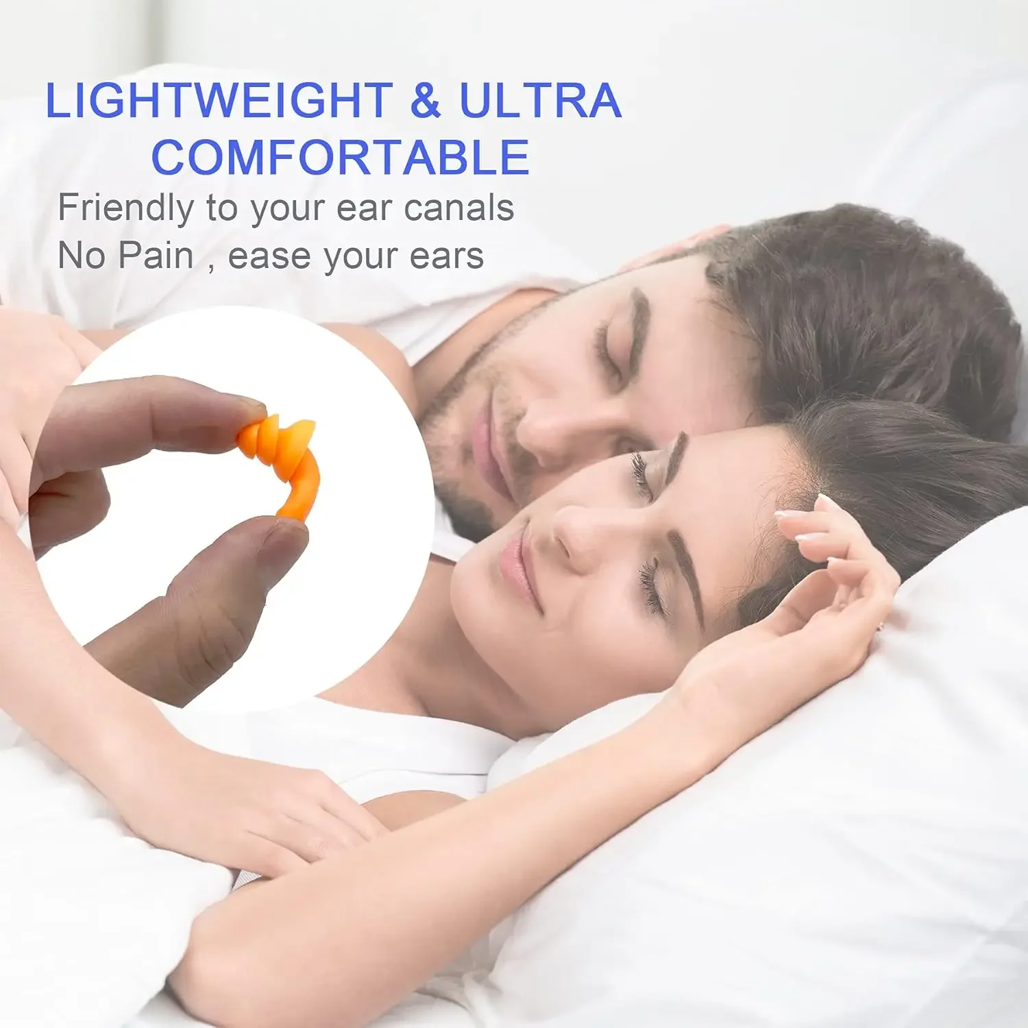 1-10 paia Tappi per le orecchie in silicone con cancellazione del rumore Tappi per le orecchie riutilizzabili con corda Tappi per le orecchie in gomma da nuoto impermeabili Vieni con scatola