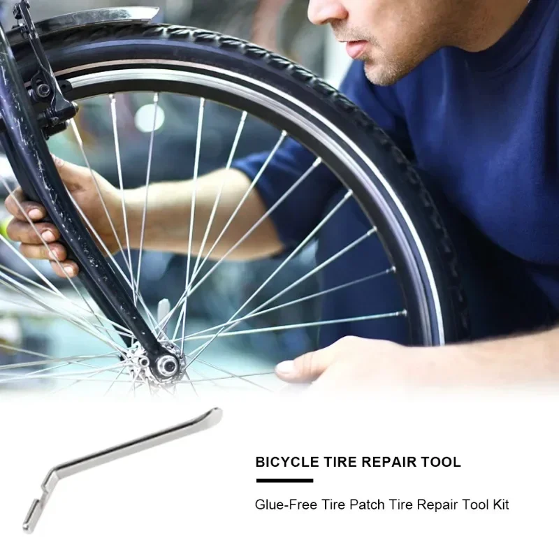 Portable Bicycle Flat Tire Repair Kit - Inner Tube Patching Tools, Tyre Levers & Rubber Repair Pads with Cold Patch Sealant image 5
