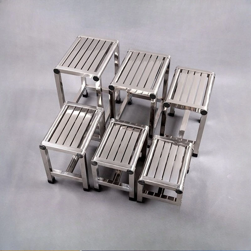Portable Waterproof Rust-Proof Stainless Steel Bathroom Stool Hollow Breathable Outdoor Low Stool