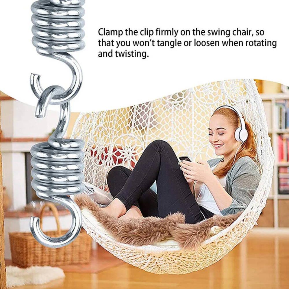 Hanging Egg Chair Garden Swing Springs Portable Widely Used Multifunctional Strong Spring Hook Gym Hammock Convenient Springs