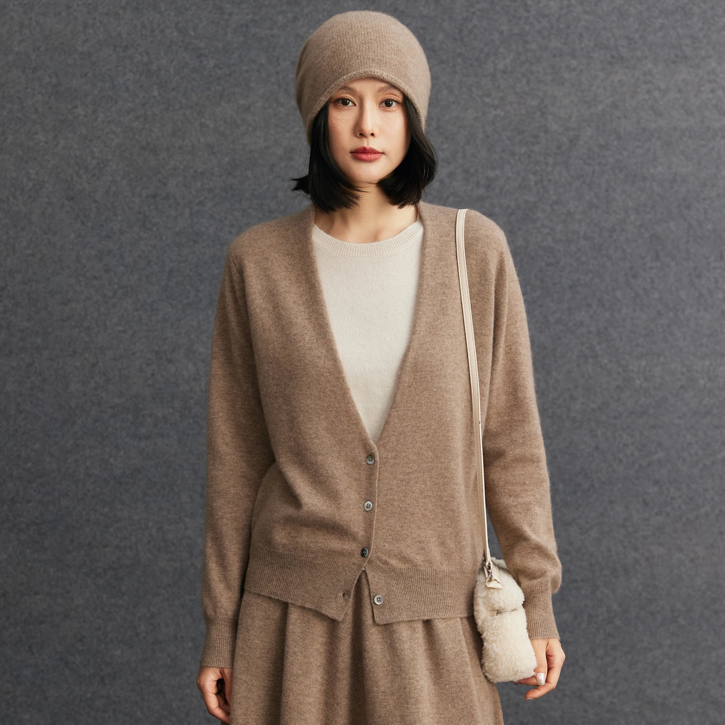 

Fake Two-Pieces Woman 100% Cashmere Sweater V-neck Pullover Knitwear Autumn Winter Casual Classy Soft Warm Female Top Clothing