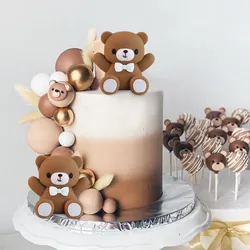29 PCS Bear Cake Decorations We Can Bearly Wait Cake Topper for Baby Shower Party Supplies Decorations