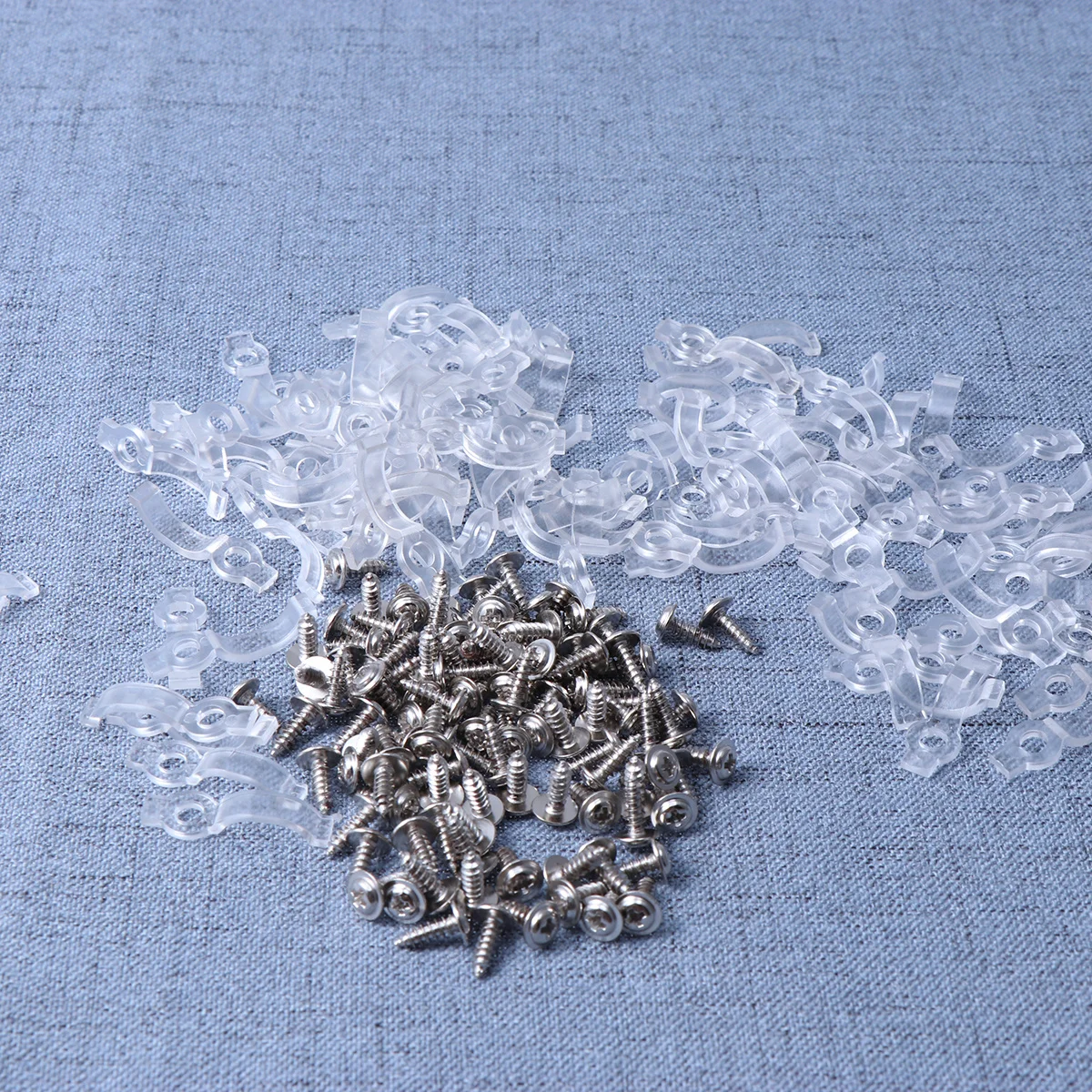 100개 방수 스트립 라이트 마운팅 클립 10mm LED 바 라이트 고정 브래킷 SMD 2835 5050 안전 고정 열 방지