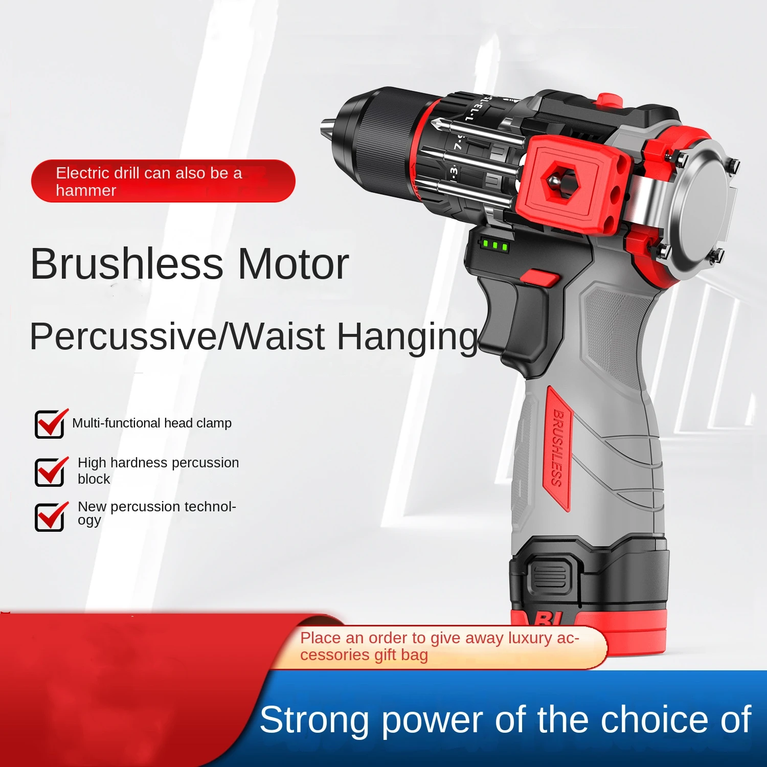 

Brushless Knockout Lithium Battery Drilling Rig Electric Screwdriver Impact Drill Taladro Percutor De Batería 디월트 임팩드릴