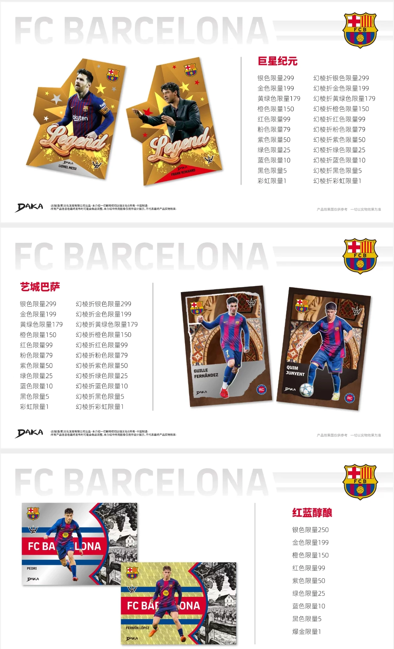 DAKA New 2025-26 DAKA FC BARCELONA FINAL WHISTLE Collection Card Lionel Messi Lamine Yamal Cristiano Ronaldo Limited EditionCard view 4