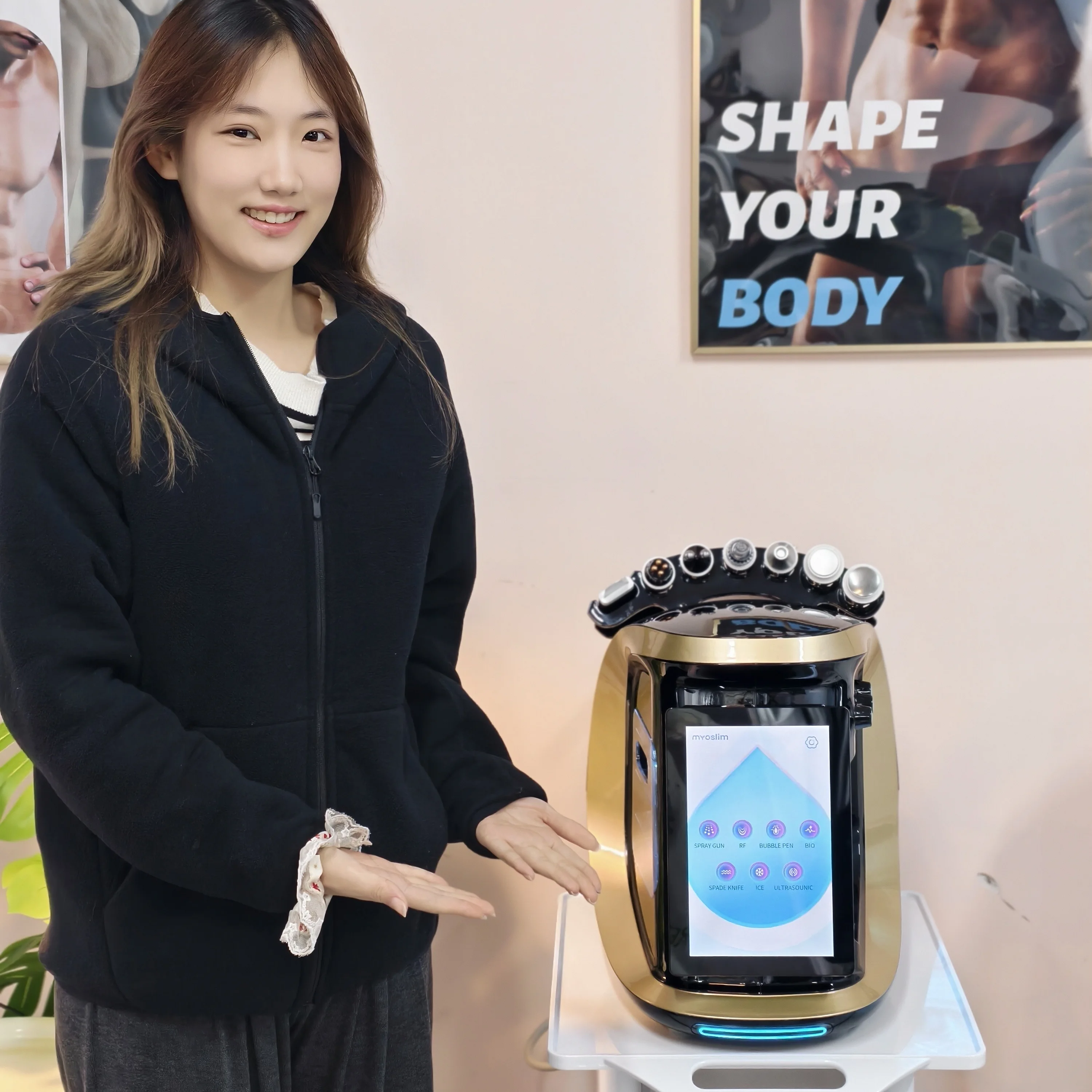 Máquina profesional 7 en 1 para eliminar espinillas al vacío, máquina de belleza multifuncional para el cuidado Facial, Estiramiento Facial, rejuvenecimiento de la piel