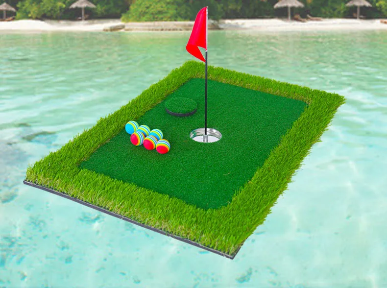 Water Golf Putting Practice Mat Outdoor Recreation Activities Golf Percussion Mat Floating Green Mat