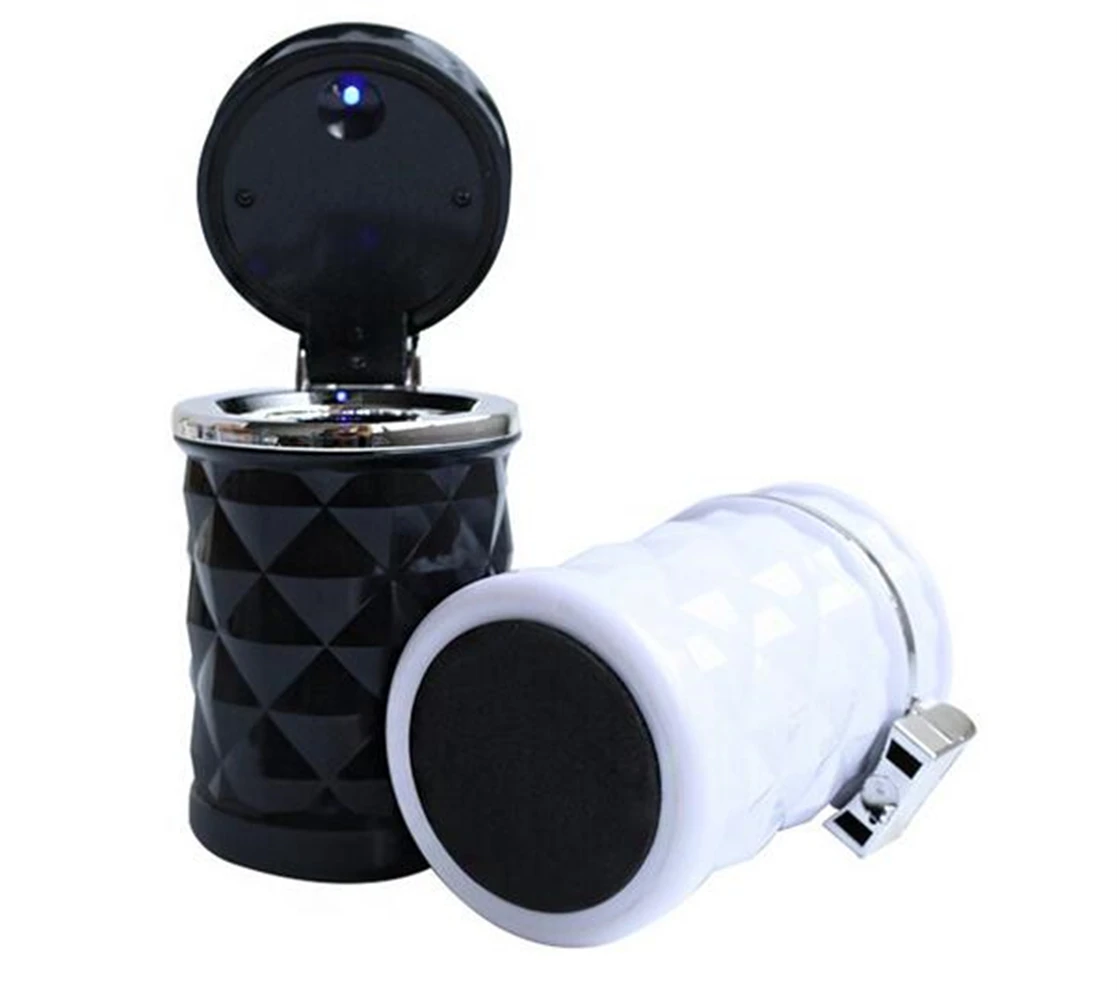 Universal Car Portable LED Light Ashtray Cigarette Holder Car Styling Mini Holder Trash Box