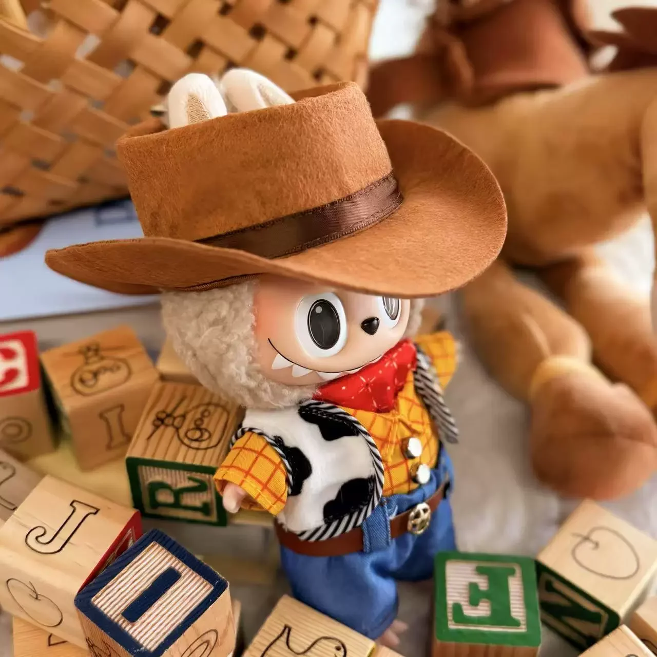 

For Labubu Doll Clothes Buzz Lightyear Woody Rex Alien Lotso Outfits For Gen 1 2 3 Labubu Plush Doll Dress Up Accessories