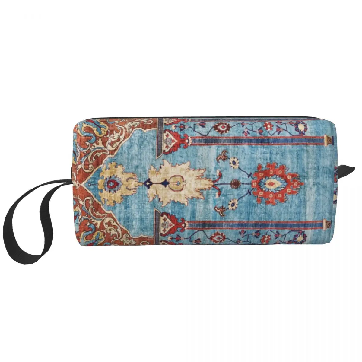 Travel Antique Persian Silk Rug Toiletry Bag Fashion Floral Carpet Tribal Makeup Cosmetic Organizer Beauty Storage Dopp Kit Case