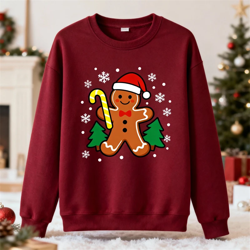 2026 جديد رجل الزنجبيل الجرافيك القبيح عيد الميلاد سترة موضة كم طويل ثلاثية الأبعاد مطبوعة عيد الميلاد بلوزات عطلة عادية البلوفرات