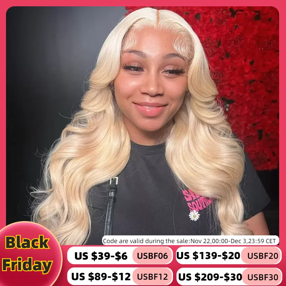 30 38 Inch Honey Blonde 613 HD Lace Frontal Wigs 13x6 Body Wave Human Hair 100% Brazilian 13x4 Lace Front Wig For Black Women