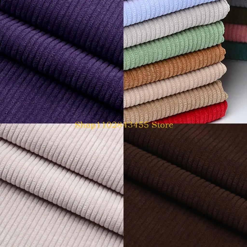 

49MC Durability Corduroy Fabric Solid Color Stripe Handmade Making Fabric Clothing for Furniture and Projects
