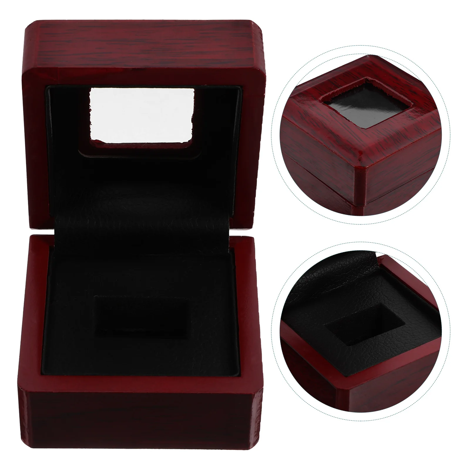 

Box Wooden Ring Display Case Jewelry Storage Holder For Baseball Ring Trophy Keepsake Jewelry Display Holder Gift Box