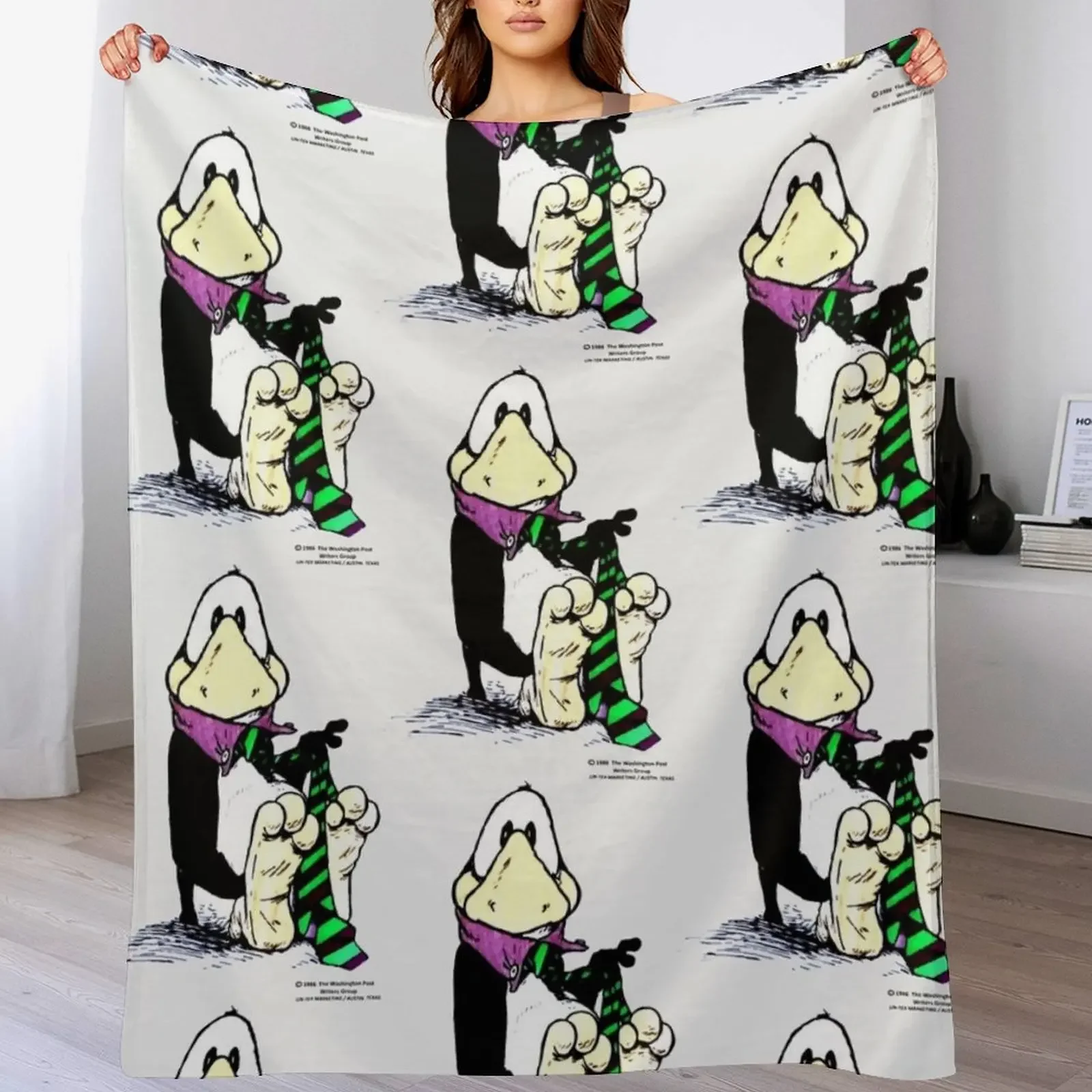 

1986 Bloom County Opus Sz Throw Blanket Soft Comfort Blanket for Reading Watching TV