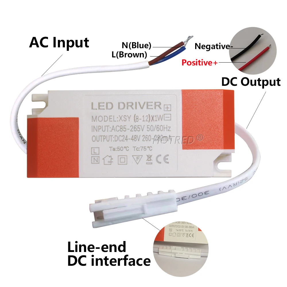 Sterownik LED 280mA 1-3w 4-7w 8-12w 12-18w 18-25w 25-36w zasilacz sterownik prądu stałego LED do transformatorów żarówek