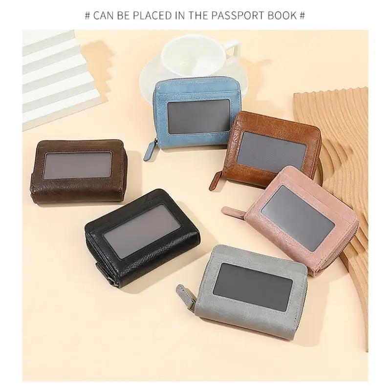 

Ladies Short Wallet Compact Purse with Multiple Card Compartments Portable Wallet