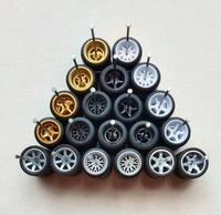 40pcs(for 10 cars) 1/64 Alloy Car Wheels with Tires or 10Sets Modified Axles for Hot Wheel/Matchbox/Domeka/Tomy 1:64 Car Model
