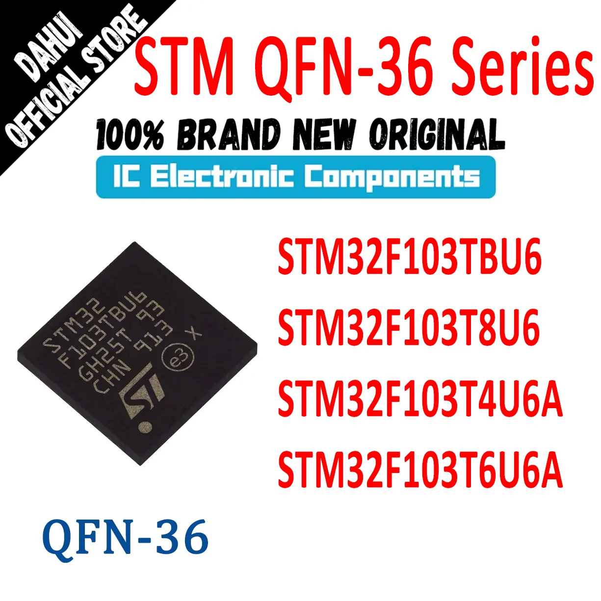 STM32F103TBU6 STM32F103T8U6 STM32F103T4U6A STM32F103T6U6A STM32F103 STM32F STM32 STM IC Chip QFN36
