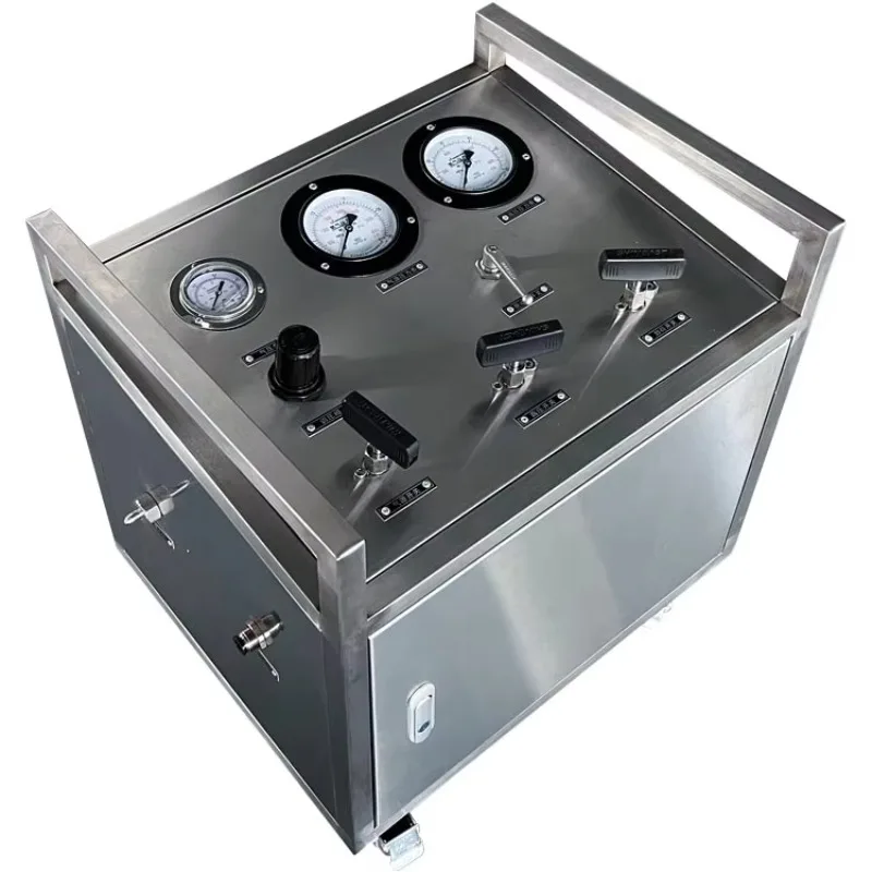 Design Pneumatic Power Source Air Booster Systems with Manual Control for High-Pressure Nitrogen Hydrogen Oxygen
