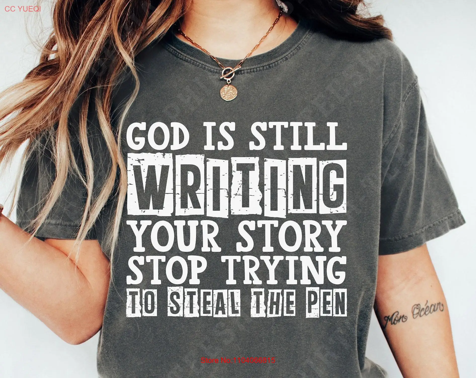 Comfort Colors Religious T Shirt God Is Still Writing Your Story Christian Apparel Bible Verse Faith