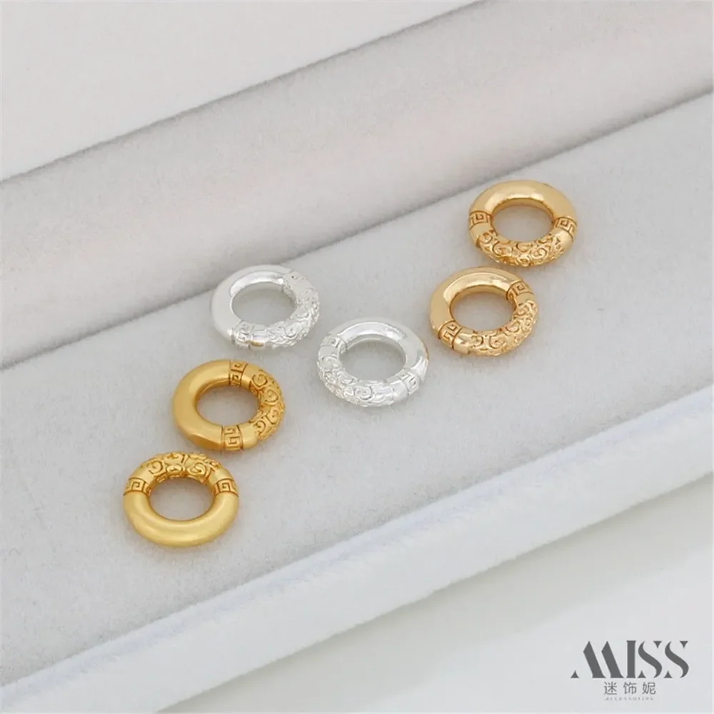 14K Bag Jin Xiangyun Qiankun Circle Ring Running Ring DIY Bracelet Necklace Card Ring Connecting Concentric Ring